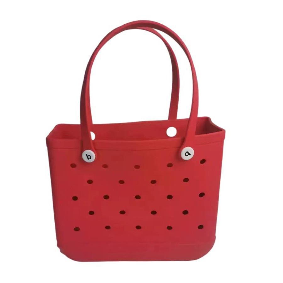 EVA Waterproof Beach Bag - Large Capacity, Easy-Clean, Outdoor Swim Tote with Holes