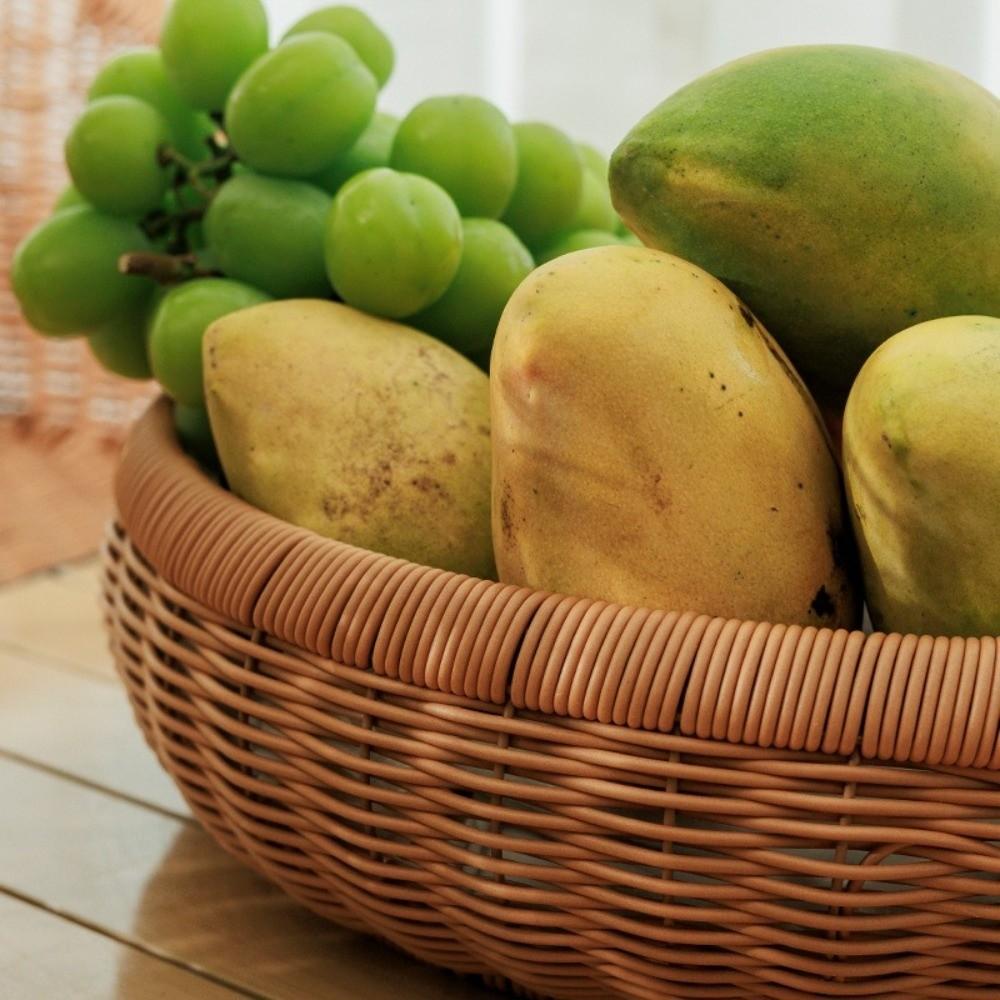 Woven Texture Woven Storage Basket Boho Style Bread Tray Vintage Wicker Basket  Coffee Shop