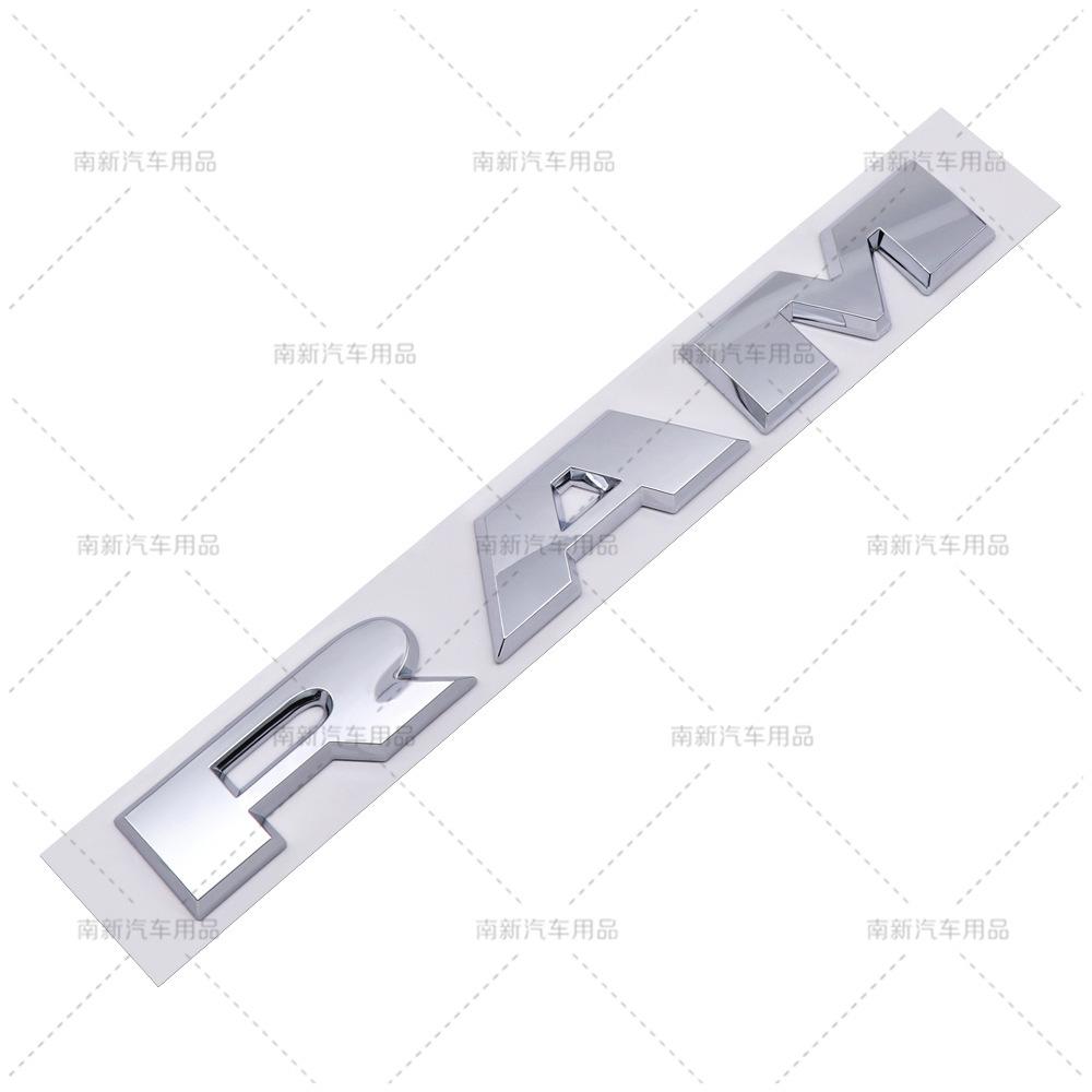 New RAM Letter Emblem, RAM Alphabet Logo Body Sticker for Dodge RAM Truck Modification серебряный