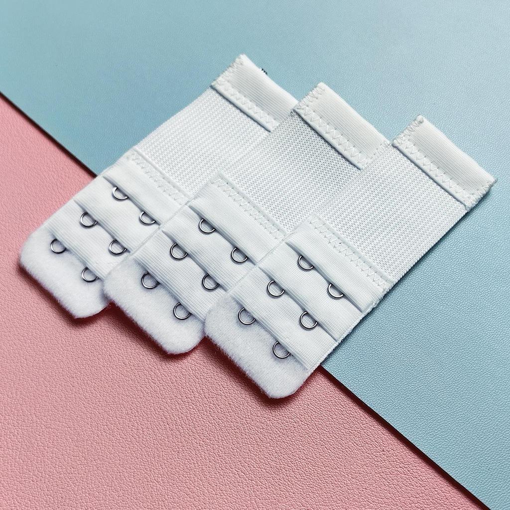Estensore Elastico Internazionale per Reggiseno - Confezione da 3, Fibbie di Estensione a 2 File