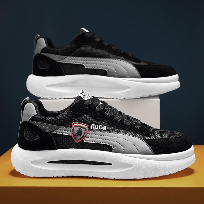 

Модный бренд, модная мужская повседневная обувь на шнуровке, весенние новые трендовые мужские кроссовки, универсальные спортивные туфли для студентов, мужские туфли на плоской подошве 10 чёрный