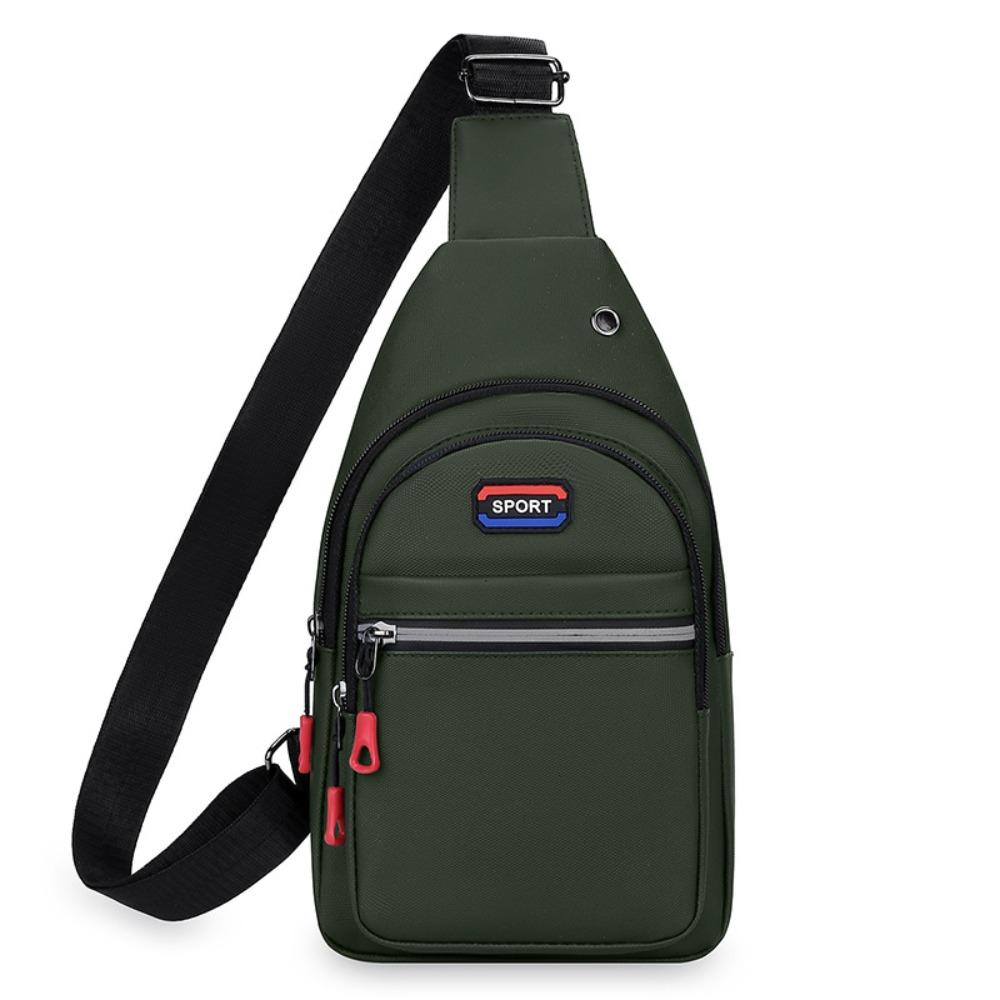 Large Capacity Shoulder Crossbody Bag Oxford Cloth Sports Waist Bag Simple Men s Chest Bag  Travel