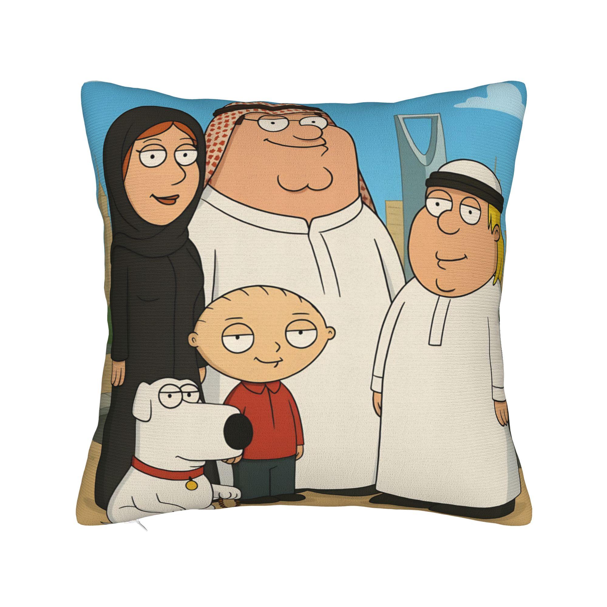 

Decorative Pillow Cover F-Family Funny Guy Merch Seater Pillow Case Cover Zipper Multiple Sizes 12x12Inch