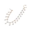 Elegant Rhinestones Fringe Chain Ear Stud Nose Clip Elegant Fake Nose Clip Jewelry Punk Earrings Chain for Women Girl