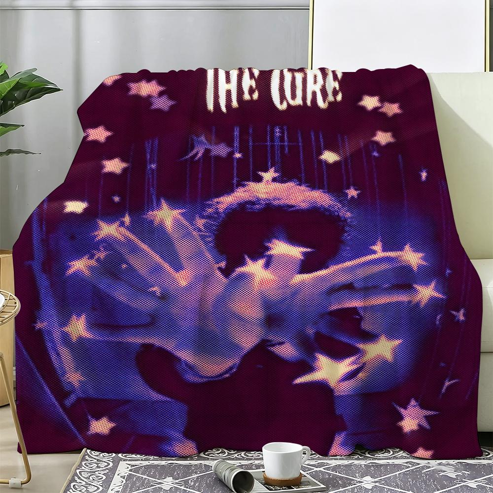 Band T-The Cure Throw Soft Warm Flannel Fleece Throw Blanket, Cozy Plush for Sofa Bed & All Seasons