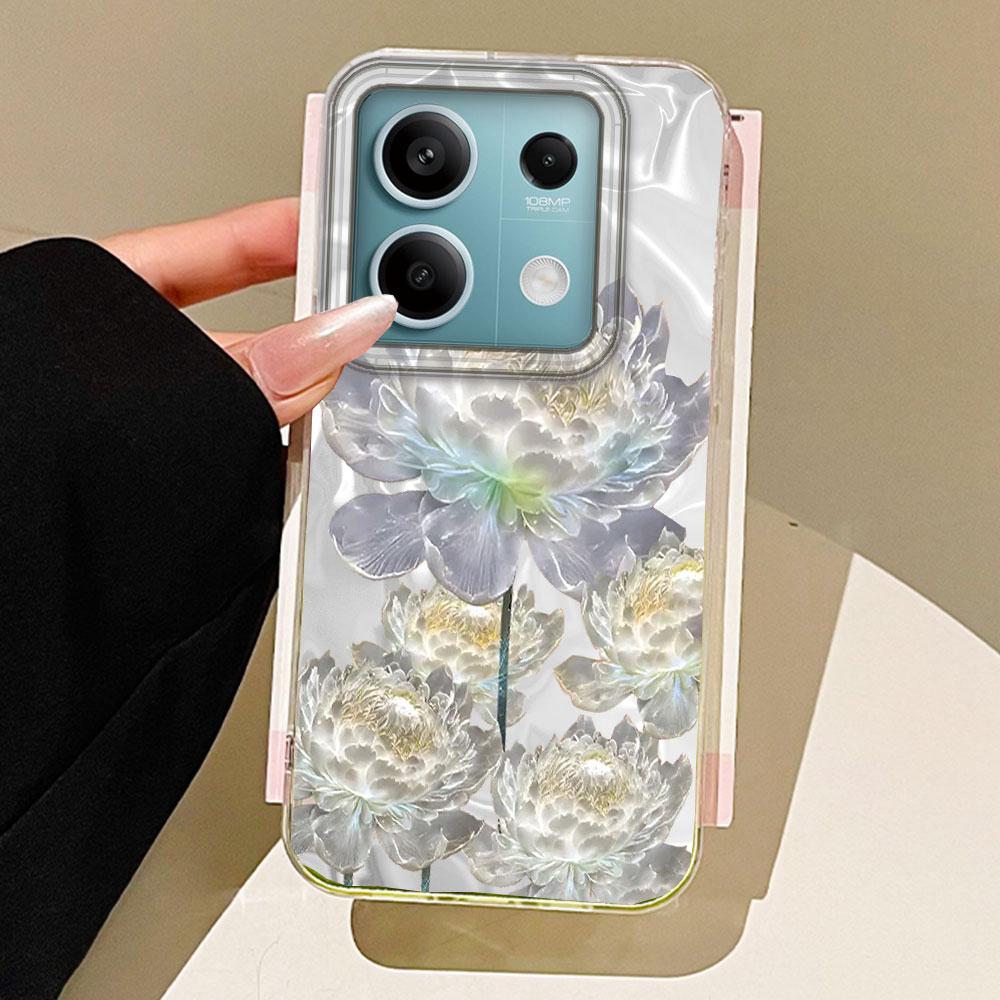 

Белый пион лотос принт женщины девушки текстура воды чехол для телефона для Xiaomi Mi 13T 14T Pro 11 Lite NE 5G чехол силиконовые сумки накладка Xiaomi 11 Lite NE белый