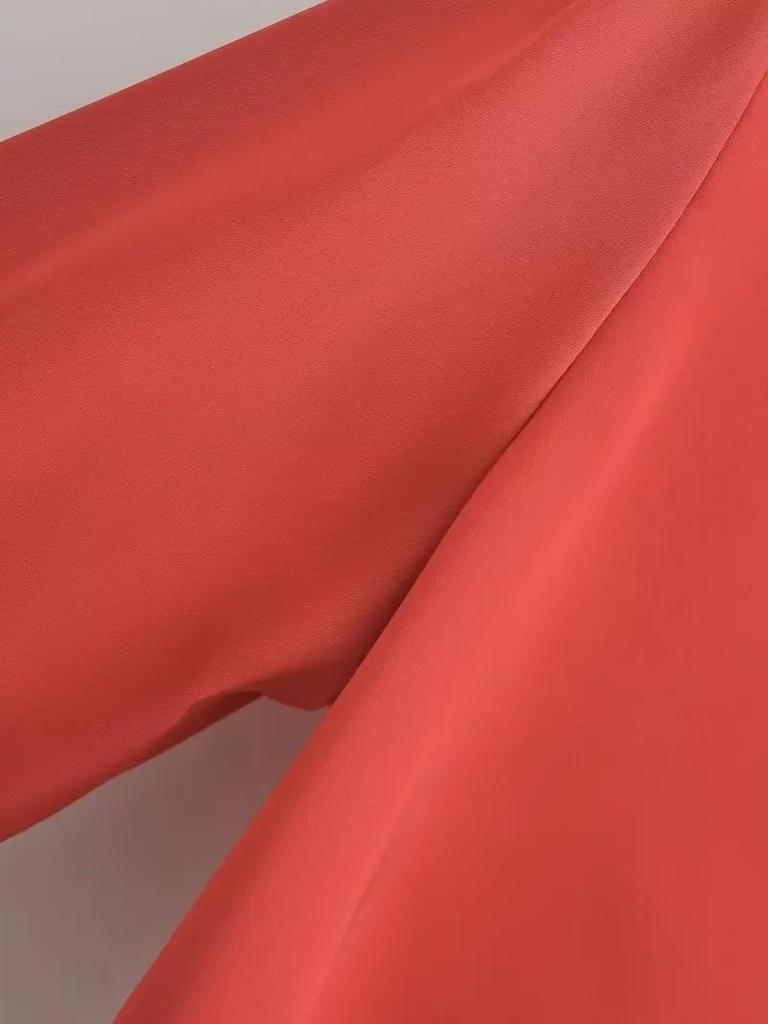 2025 Women's Summer Satin Silk Long-Sleeve Short Shirt - European & American Style