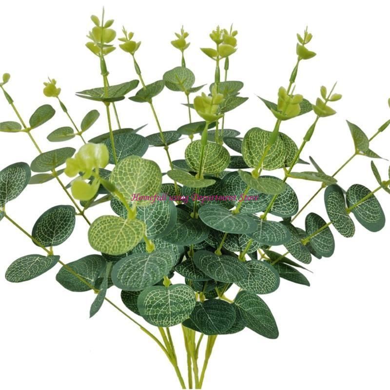 Artificial Eucalyptuses Leaves Stems Simulation Branch Flower Arrangement Decor
