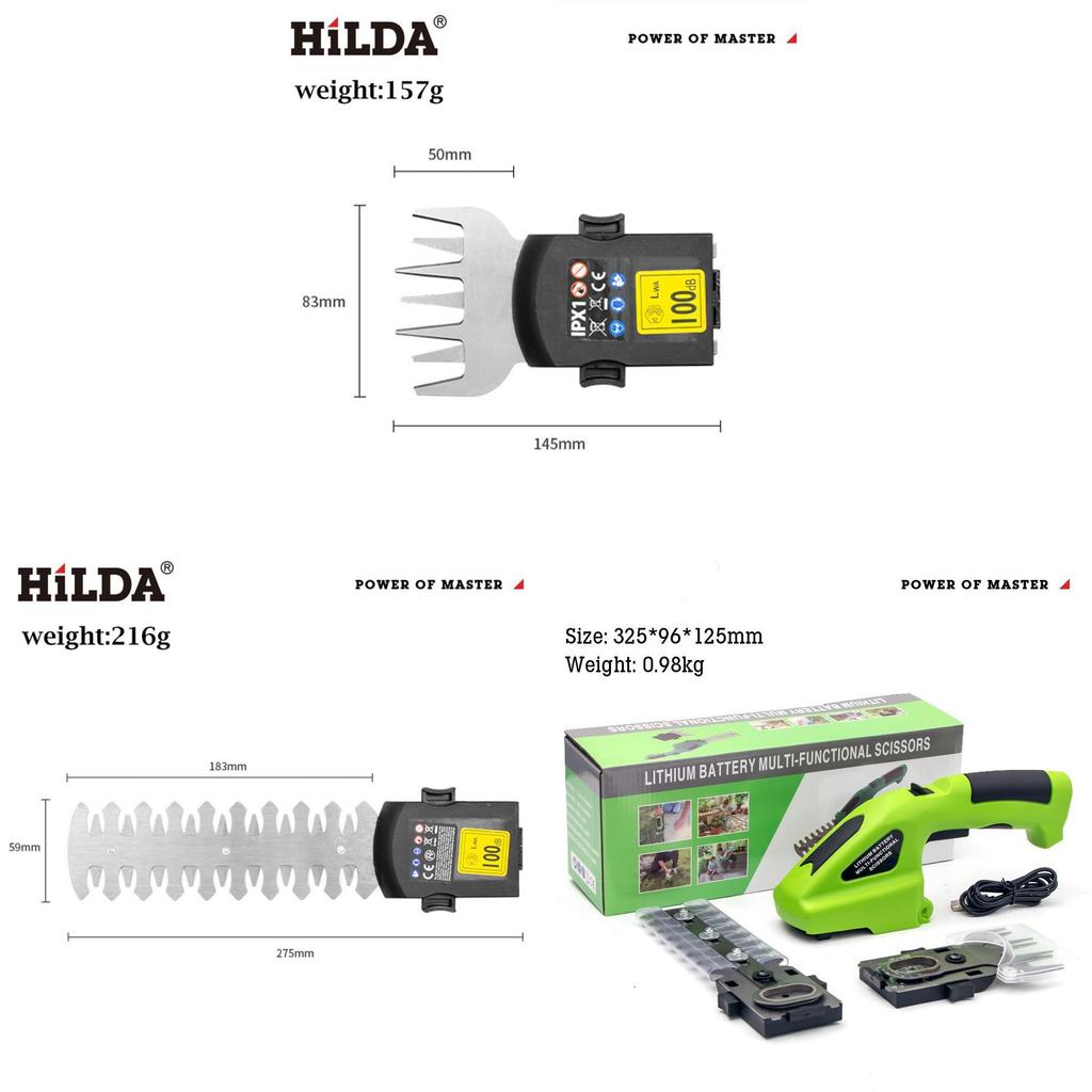 Garden Hedge Trimmer With Lithium Battery For Lawn And Shrub Pruning