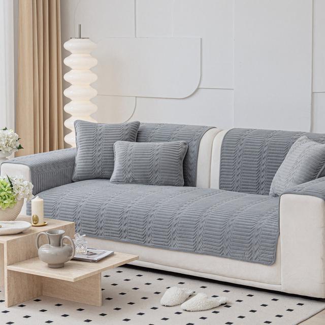 

Мягкий бархатный чехол для дивана, универсальное полотенце для дивана, короткий плюшевый коврик для дивана, противоскользящий чехол для диванной подушки для гостиной 1pc 30x50 pillowcase