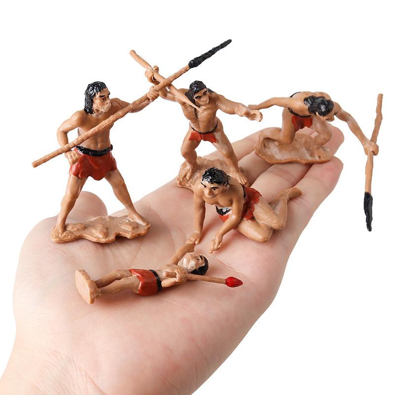 Vibrant Educational Primitive People Figurine Set For Creative Play And Learning