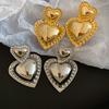 Personalized Vintage Drop Earrings for Women Heart Shape Exaggerated Irregular Drop Earrings Chic Party Jewelry Gift Accessories