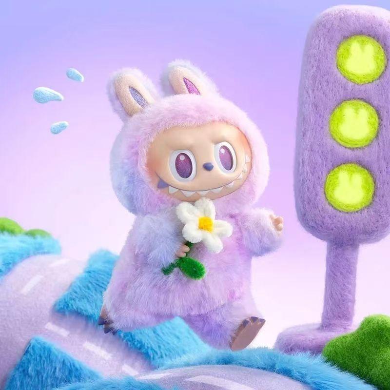 Drei Generationen Labubu Macaron Plüschpuppe Tide Play Herzanhänger Serie Plüschtiere