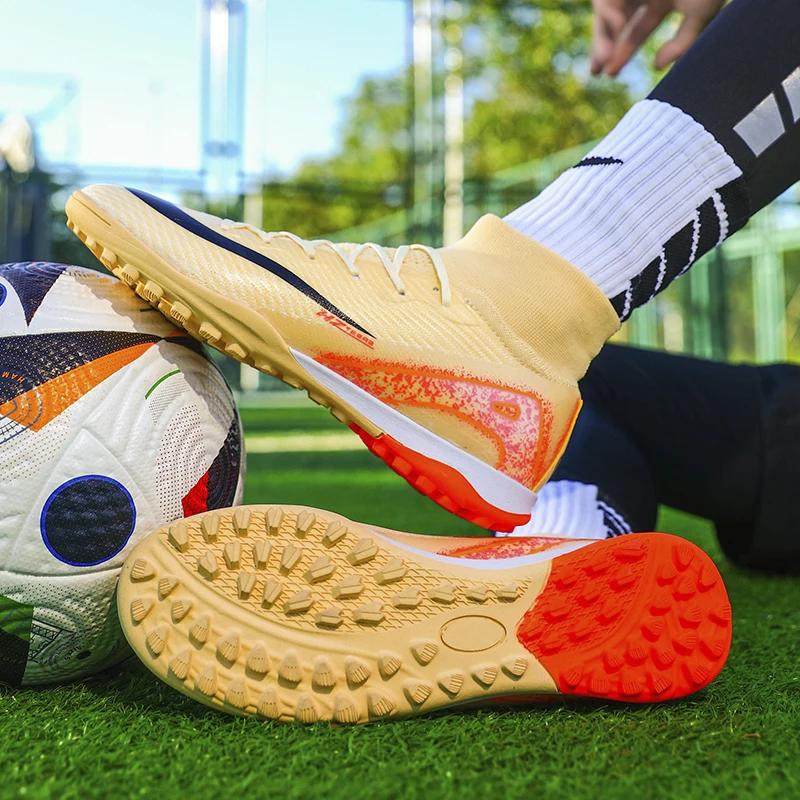 Latest Male Women Pro Soccer Kicks Practice Studs Sport Sneakers Trainer Light Anti-Skid Grass Game Football Footwear