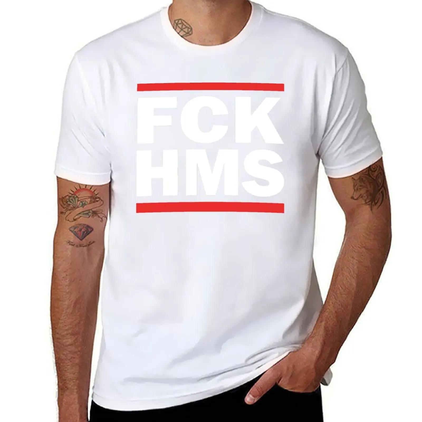 

FCK HMS Футболка Спортивные Фанаты Индивидуальные Однотонные Милые Мужская Одежда Толстовки Летние Повседневные С Коротким Рукавом Однотонные Футболки S