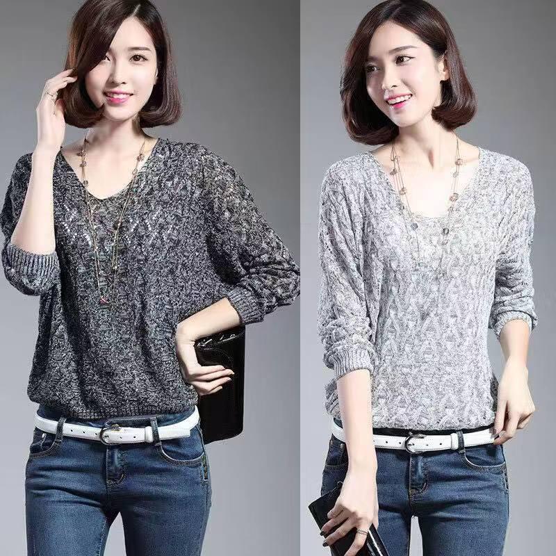 Dziki sweter z długim rękawem i wysokim kołnierzem Dzianinowy sweter damski jesienno-zimowy wyszczuplający sweter