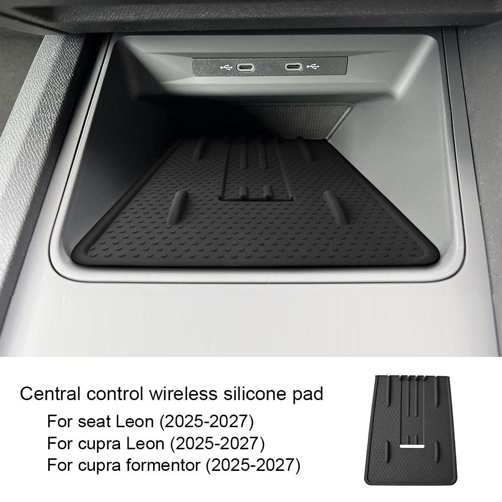 Car Silicone Wireless Charging For Seat LEON/Cupra Leon/Cupra Formentor 2025 2026 2027 Interior Non-slip Protect Pad Accessories