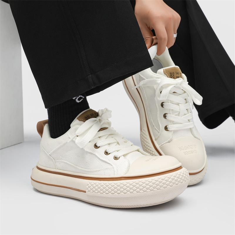 Spring and Autumn New Simple Platform Big Head Shoes Sports Big Head Canvas Casual Shoes