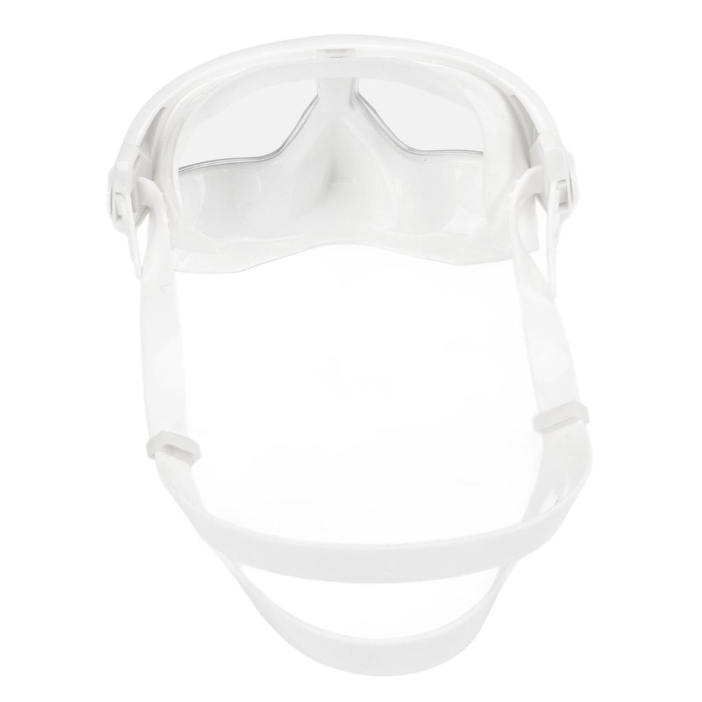 Diving Goggles Dual Use PC Silicone Antifog Waterproof Scuba Diving Mask for Adult Freediving Swim White