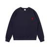 Felpa con Cappuccio Casual da Uomo con Ricamo a Forma di Cuore d'Amore - Vestibilità Larga, Manica Lunga, Girocollo, Colore Unito per Coppie