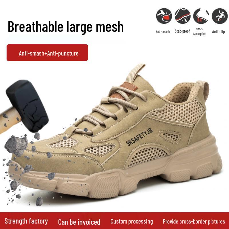 Unisex Steel Toe Work Shoes: Breathable, Wear-Resistant, Anti-Smash, Anti-Puncture, Comfortable for Long Standing