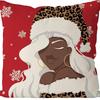 Christmas Pillowcase Linen Print Elk Snowman Home Decoration Sofa Cushion Cover