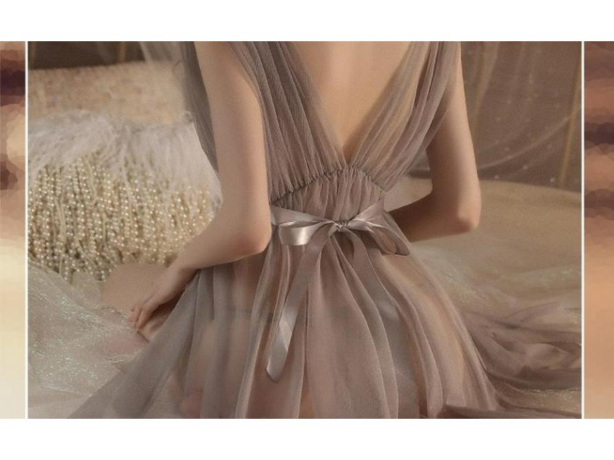 Women's Summer Transparent Lace Pajamas - Sexy Hollowed-Out, Backless Camisole Nightgown