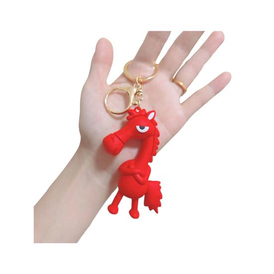 Keychain Pendant Horse Design Soft Polyethylene Meaningful Animal Keychain Bags Wallets Backpacks Accessories