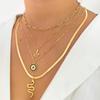 Four Piece Snake Necklace Women's Fashion Hollow Out Necklace Personality Bohemian Sweater Chain Elegant Snake Pendant
