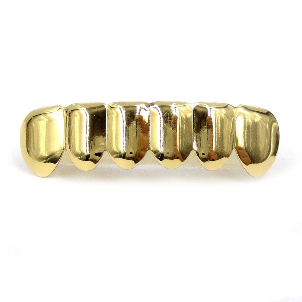 Европейский Хит: Позолоченные Hip Hop Клыки Защита для рта Grillz Украшение