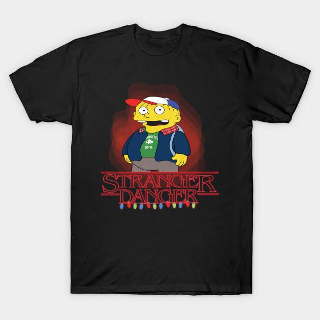 

Men Black Print T-shirt Stranger Danger Things Ralph No-Cut Transfer Paper Print Cotton Tshirt 3XL чёрный