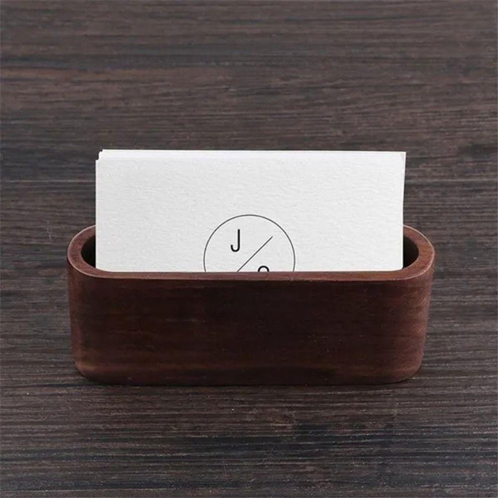 Storage Display Device Cards Stander Cards Holder Wooden Business Card Holders Card Organizer