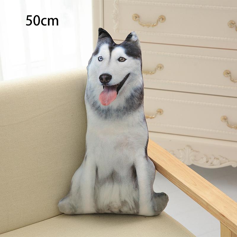 45~90Cm Dog Plush Pillow Lifelike Shepherd Husky Hound Shar Pei Spotty Puppy Animal Plush Throw Pillow Decor Gift