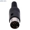 1PC Din plug 13 pin male inline audio adapter connector for st kenwood icom