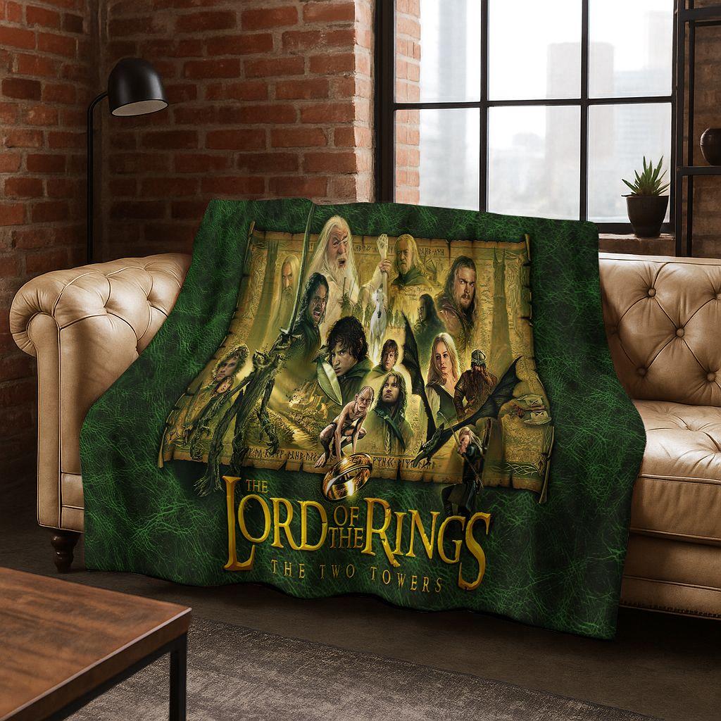 Classics L-Lord of The Rings H-Hobbit Movie Flannel Blanket,Warm and Cozy Soft Throw Blanket for Home Bedroom Bed Sofa Cover Kid