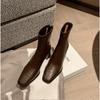 Fashion New Ankle Boots Women's Thick Heel Spring Summer Autumn Single Boots Pointed High Heels Shoes Mid-heel Fashion Short Boots