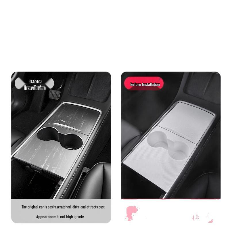 Silikonpads und Becherhalter für die Mittelkonsole des Tesla Model 3/Y/YL (Neue Version)