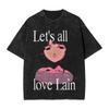 Manga Graphic T-shirt Washed Oversized T Shirt Men Women Clothing Casual Soft Cotton Short Sleeve Tees