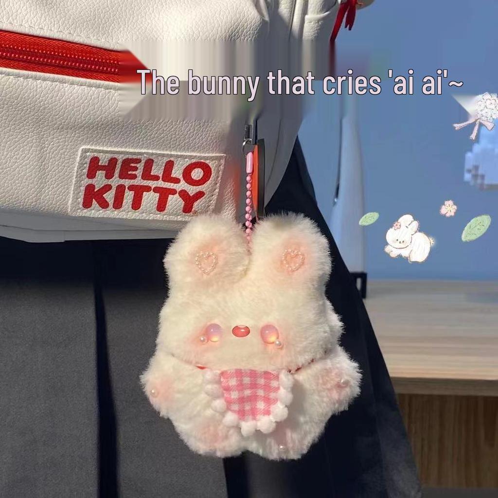 Plush Bunny Bib Pendant Toy Bag Accessory