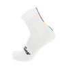 Santini UCI Official High Profile Cycling Socks, White/Arcenciel