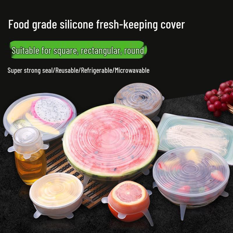 6-Piece Silicone Seal & Heating Lids for Bowls