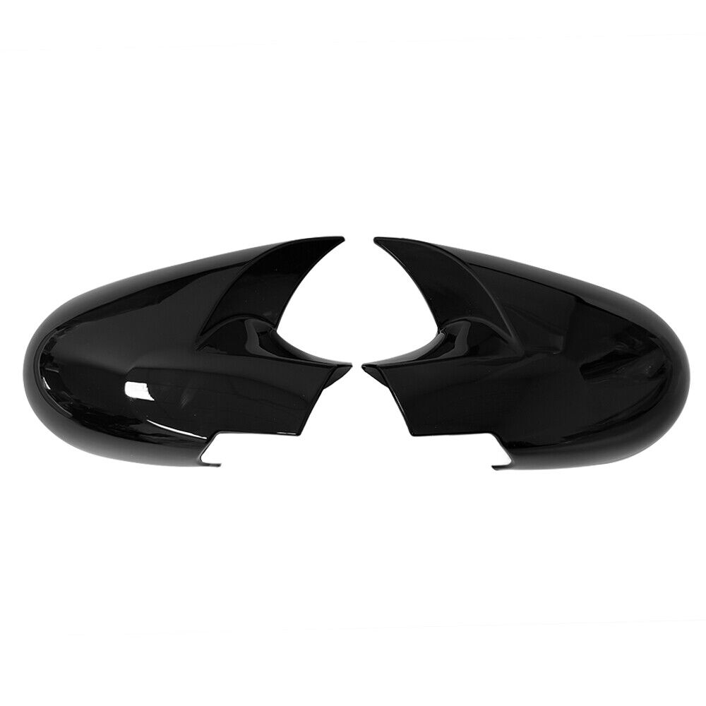 

For Renault Clio Campus 2005 2006 2007 2008-2012 ABS Car Rearview Side Mirror Cover Wing Cap Exterior Door Trim Adhesive Sticker Gloss Black