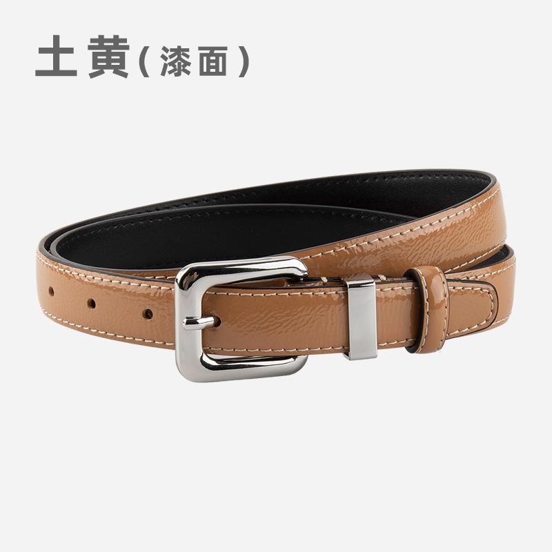 Leather Belt Women'S First Layer Of Cowhide With Suit Dress Girls Waist Thin Belt