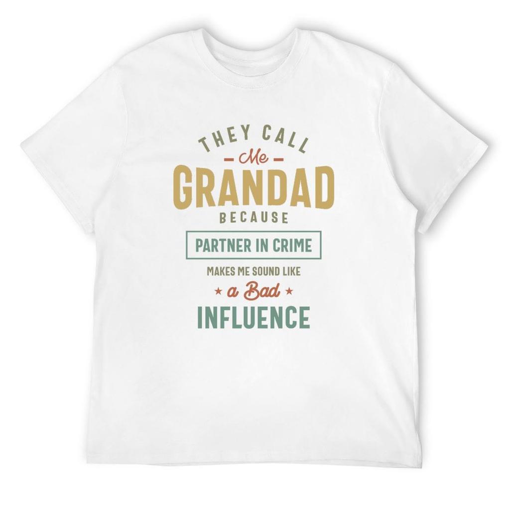 They Call Me Grandad T-Shirt Sweat Plain Cute Tops T-shirt Men