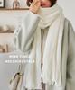[Kobe Lettuce] Mink-Touch Soft and Cozy Stole / Scarf for Winter and Fall – Cold-Weather Protection – Oversized Stole [J1123] One Size, Beige