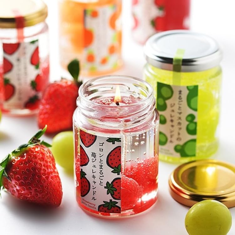 Candly Aroma Candle Fruit Jelly Candle Strawberry Jam Handmade