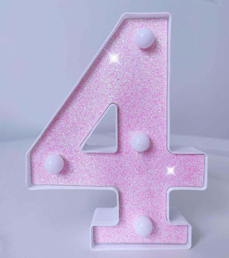 Pink LED Letter Light for Celebrations and Proposals