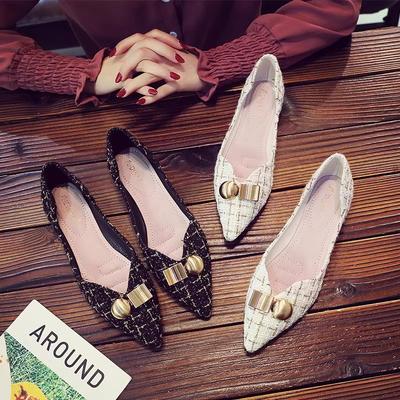 Mode Platte Schoenen voor Dames Lente Herfst 2025 Nieuwe Puntige Lage Platte Scoop Schoenen Plus Size Damesschoenen 42 43 44 loafers dames