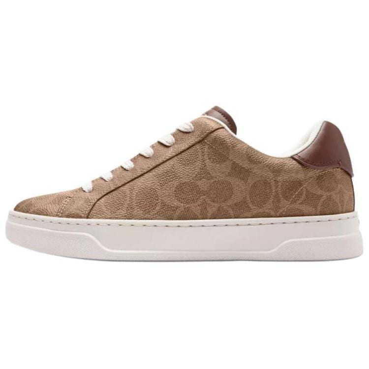 COACH Highline Leather Low top Skateboard Shoes Women's Brown CW970-XH9
