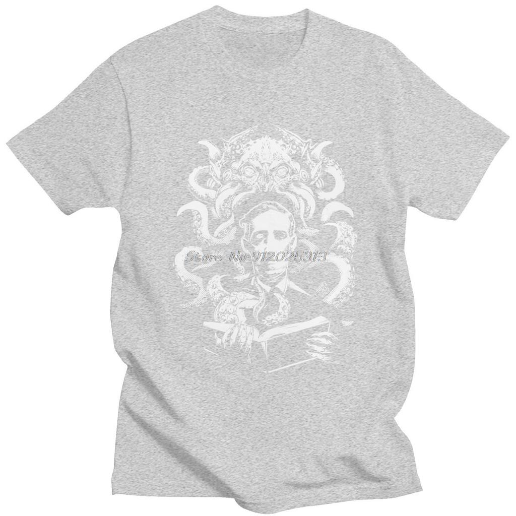 Cool Call Of Cthulhu Tshirt Men Pure Cotton Handsome T-shirt O-neck Short Sleeved Horror Fiction Lovecraft Tee Shirt Clothing